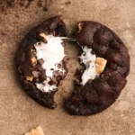 Delicious Chocolate S'mores Cookies with chocolate and marshmallows