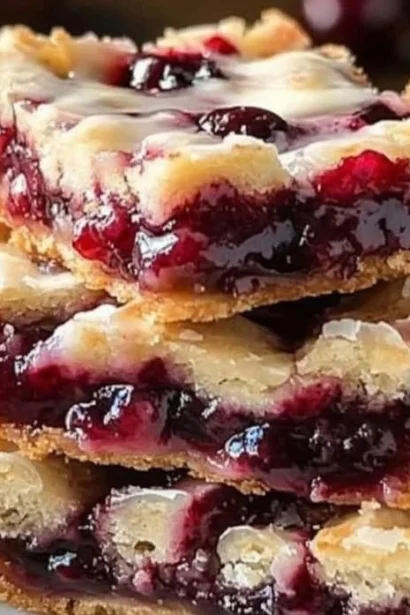 Delicious cherry pie bars made with fresh cherries and a buttery crust