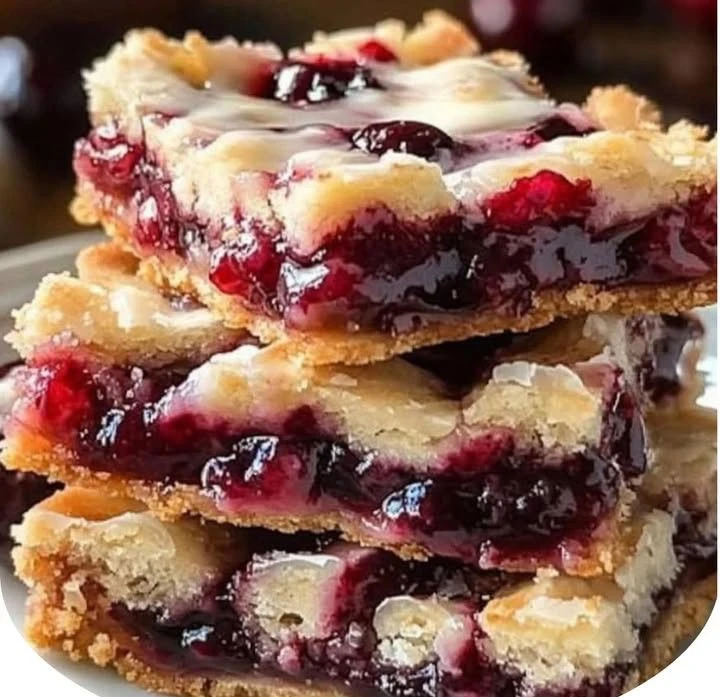 Delicious cherry pie bars made with fresh cherries and a buttery crust