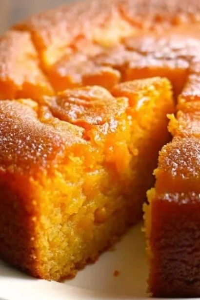 Delicious slice of Grandma's Famous Sweet Potato Butter Cake on a plate