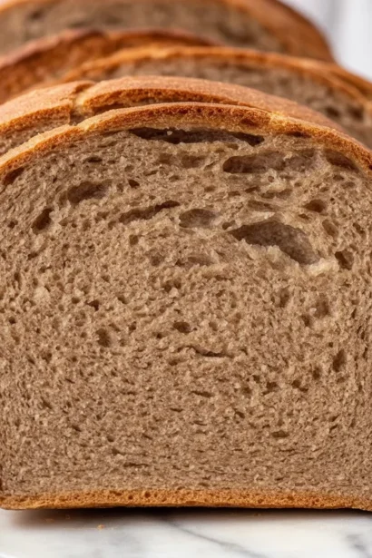 Homemade soft whole wheat bread sliced for sandwiches and toast