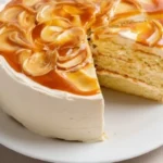 Delicious Salted Caramel Cake with layers and caramel drizzle