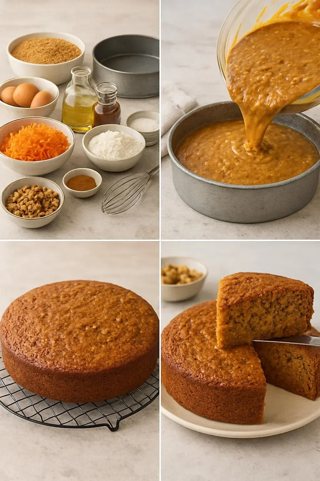 Delicious homemade carrot cake topped with cream cheese frosting