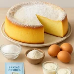 Delicious creamy yogurt cake topped with fresh fruits and whipped cream