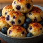 Lemon Blueberry Cottage Cheese Protein Bites for a healthy snack