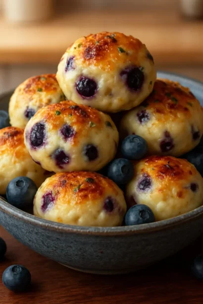 Lemon Blueberry Cottage Cheese Protein Bites for a healthy snack