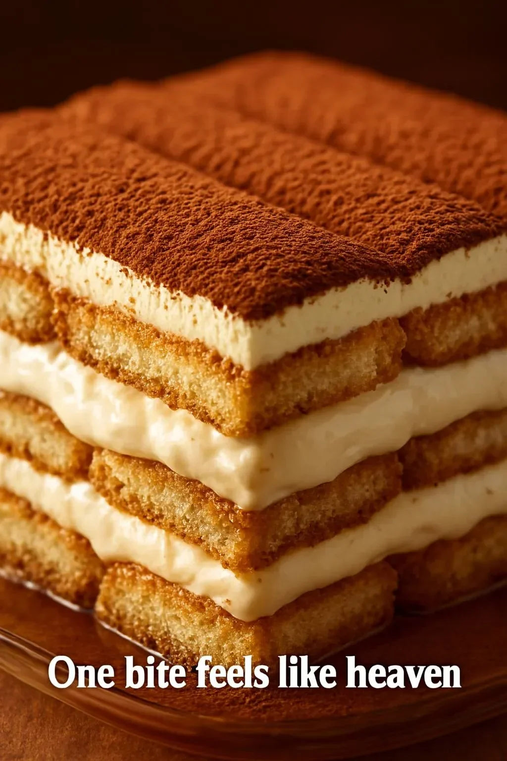 Delicious homemade tiramisu layered with coffee-soaked biscuits and mascarpone cheese